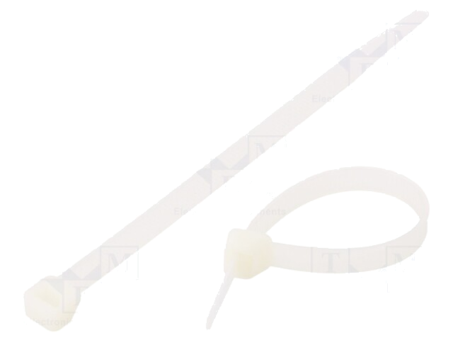 Kabelbinder; L: 150mm; W: 7,6mm; polyamide; 550N; natuurlijk Kabelbinder; L: 150mm; W: 7,6mm; polyamide; 550N; natuurlijk